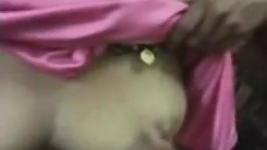 Satin nighty aunty