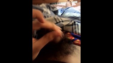 Masturbating Uncut dick