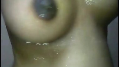 Hot Southindian Husband enjoyed to spray water with her wife NUDE BODY