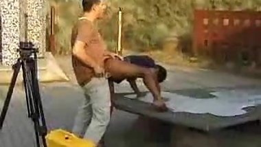 Outdoor banging with foreigners