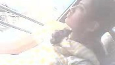 small tit cute girl on bus