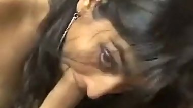 Good looking amateur indian girl gives blowjob