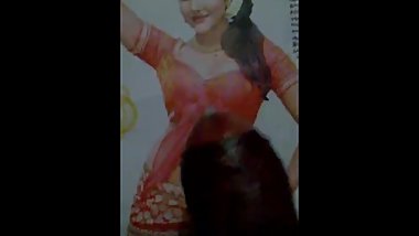 cum tribute to Indian girl's mouth and navel