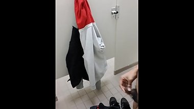 Dirtyboy Strips Naked And Jerks In College Bathroom