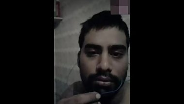 Indian man cum before shower