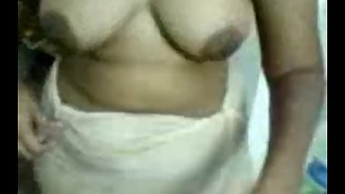 Aunty getting naked for boyfriend