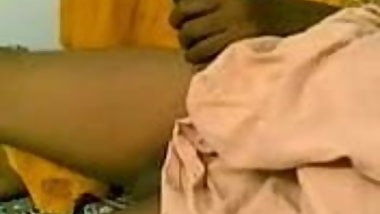 Southindian Busty Aunty doing handjob to Partner's Cock