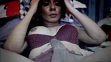 Sexy ladyboy plays with her hot COCK PART 1