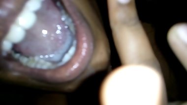 Indian Teen cum in mouth and nose while slow deepthroat and she swallow it