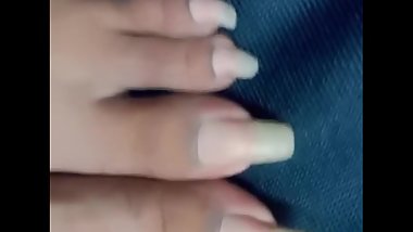 Indian gf long toenails natural