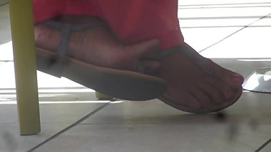 Indian sandals at McDonald's