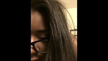 hot black teen and indian boy get busy in the middle of the living room