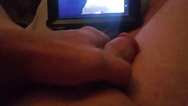Using a vibrator on my dick while jerking to Cindy hot stars masterbation