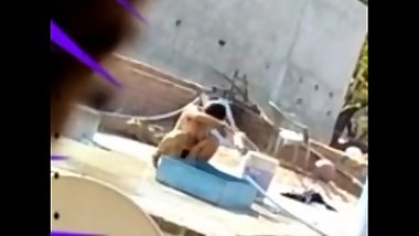 Neighbor aunty hidden bath