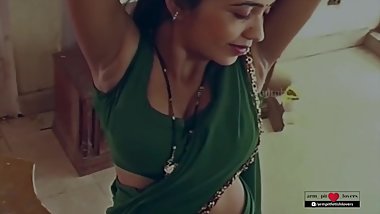 indian girl with green saree