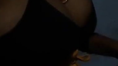 indian wife in black bra