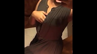 My partner Live video showing awesome boobs (tits)