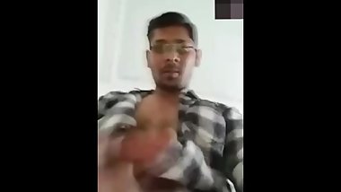 Indian horny man jerk off in toilet
