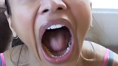 Jasmine yawning