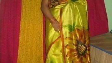 SATIN SILK SAREE AUNTY