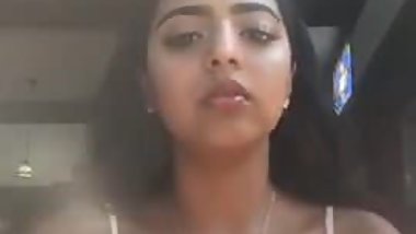 Indian girl talking on livestream