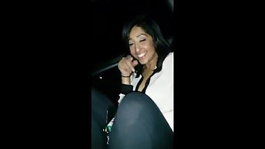 indian girl teasing in car