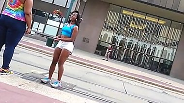 Indian Small Waist Shiny Legs Tiny Shorts Peanut Butter Cup Booty