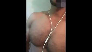 Indian six-pack man very big dick cum show