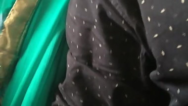 Touching tits between legs