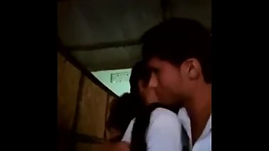 cute indian lovers kiss