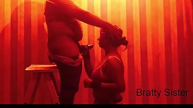 Bratty Sister - Hot College Couple Blowjob Pov