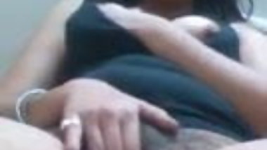 Indian Girl Self-Recording & Playing With Her Hairy Pussy