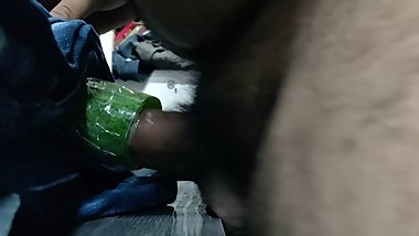 Fucking a cucumber