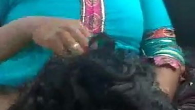 aunty inside car