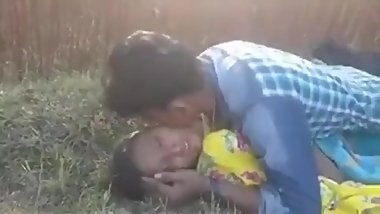 village boy enjoying farm girl