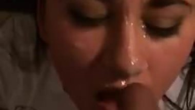 White Teen takes a Indian Facial