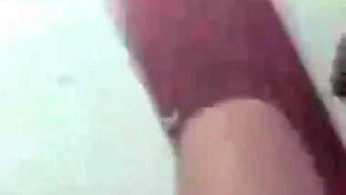 Sexy busty Indian babe strips and masturbates