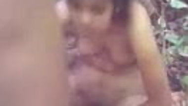 Beautiful lady fucking in jungle