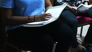 Thick Sexy indian With leggings Leg Shaking