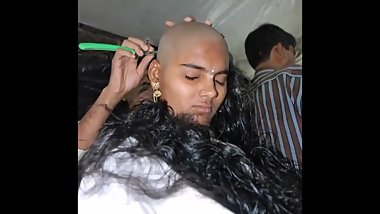 Indian couple relegious tonsure pictures (no video)