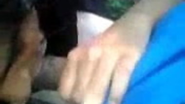 Rural area girl giving BJ in public