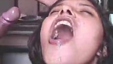 Indian girl taking a hot cumshot