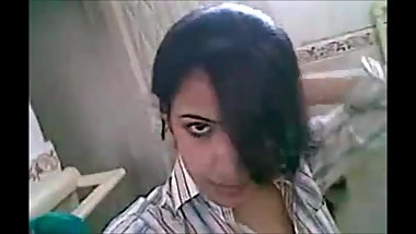 Hot Desi girl recording selfie for boyfriend