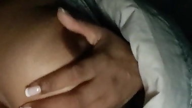 Indian Milf playing with her tits