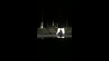 CD Walking in boots on parking at night