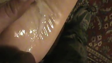 Cryci's Indian feet  get cum treatment (Exotic Feet Atlanta)