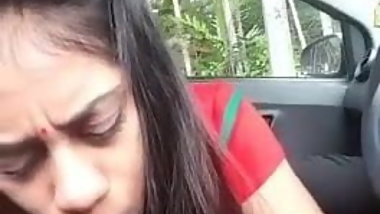 Indian Wife Blowjob in Car