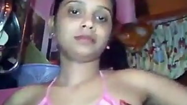Indian aunty  flashing big boob in room