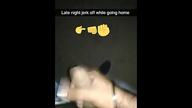 Indian teen big dick jerk off while walking home