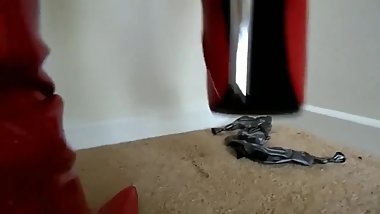 Indian mistress crushing balloon